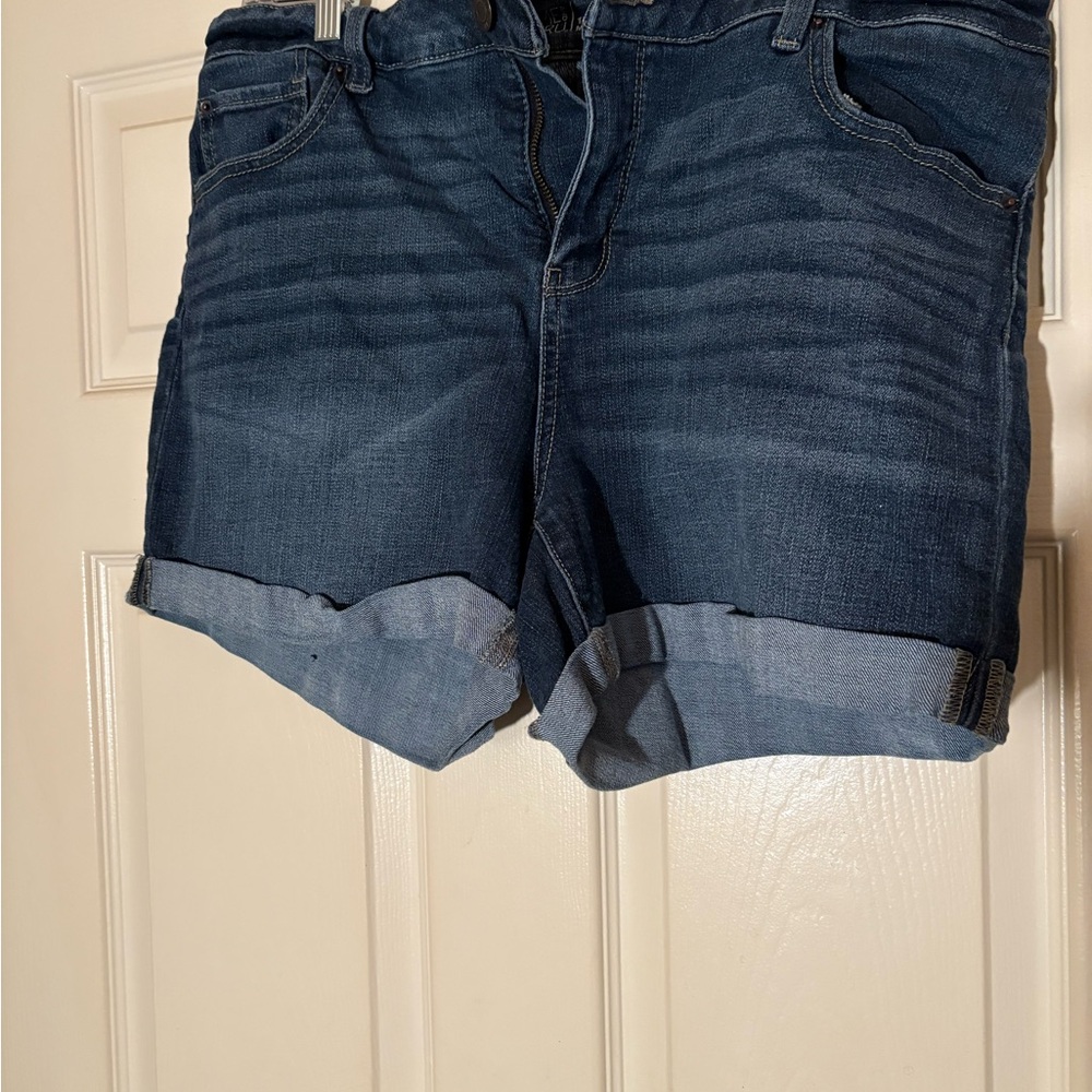 Dark Blue Denim Shorts